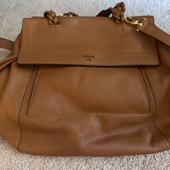 Tory Burch Large Half Moon Satchel Camel - Picture 4 of 11
